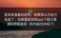 我本来准备划走的，结果我以为自己免疫了，结果蘑菇视频app下载又靠通知把我拿捏（你可能也中招了）
