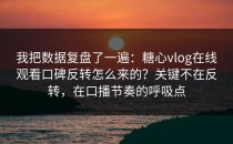 我把数据复盘了一遍：糖心vlog在线观看口碑反转怎么来的？关键不在反转，在口播节奏的呼吸点