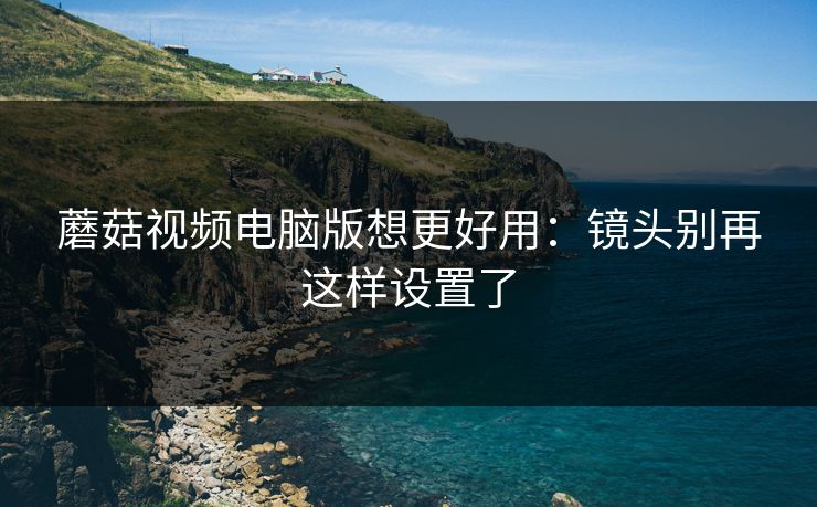蘑菇视频电脑版想更好用：镜头别再这样设置了  第1张