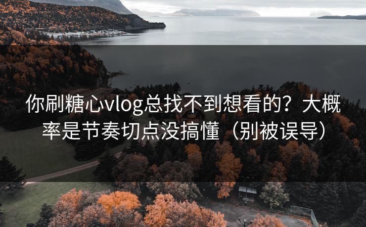 你刷糖心vlog总找不到想看的？大概率是节奏切点没搞懂（别被误导）  第1张
