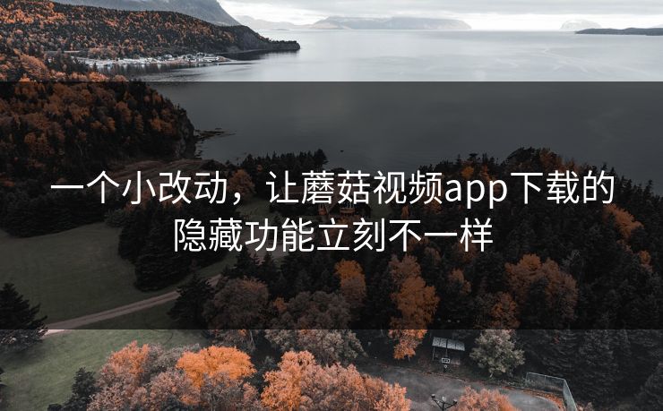一个小改动，让蘑菇视频app下载的隐藏功能立刻不一样